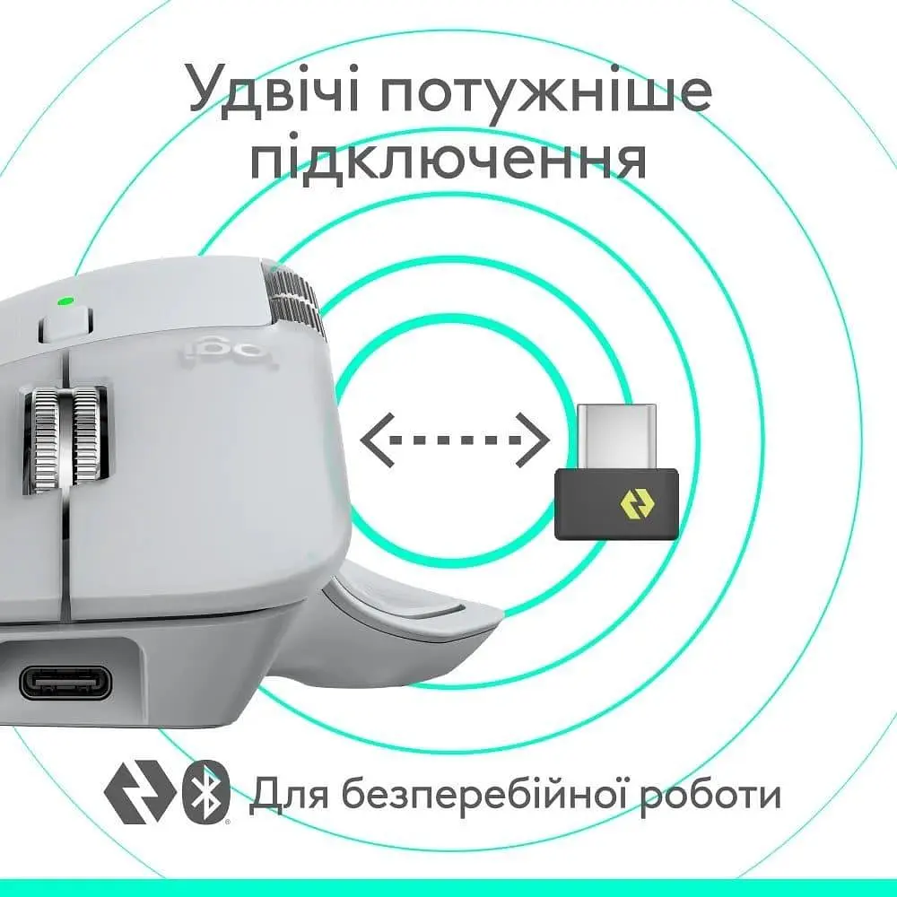 Миша Logitech MX Master 4 Performance Wireless Pale Grey (910-007563) - фото 7