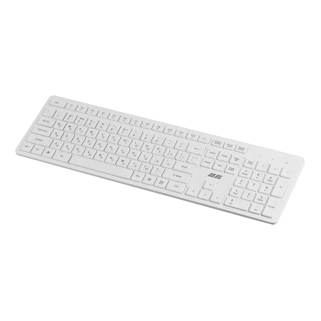 Клавіатура бездротова 106key, WL 2E KS-260 White, EN/UK - фото 3
