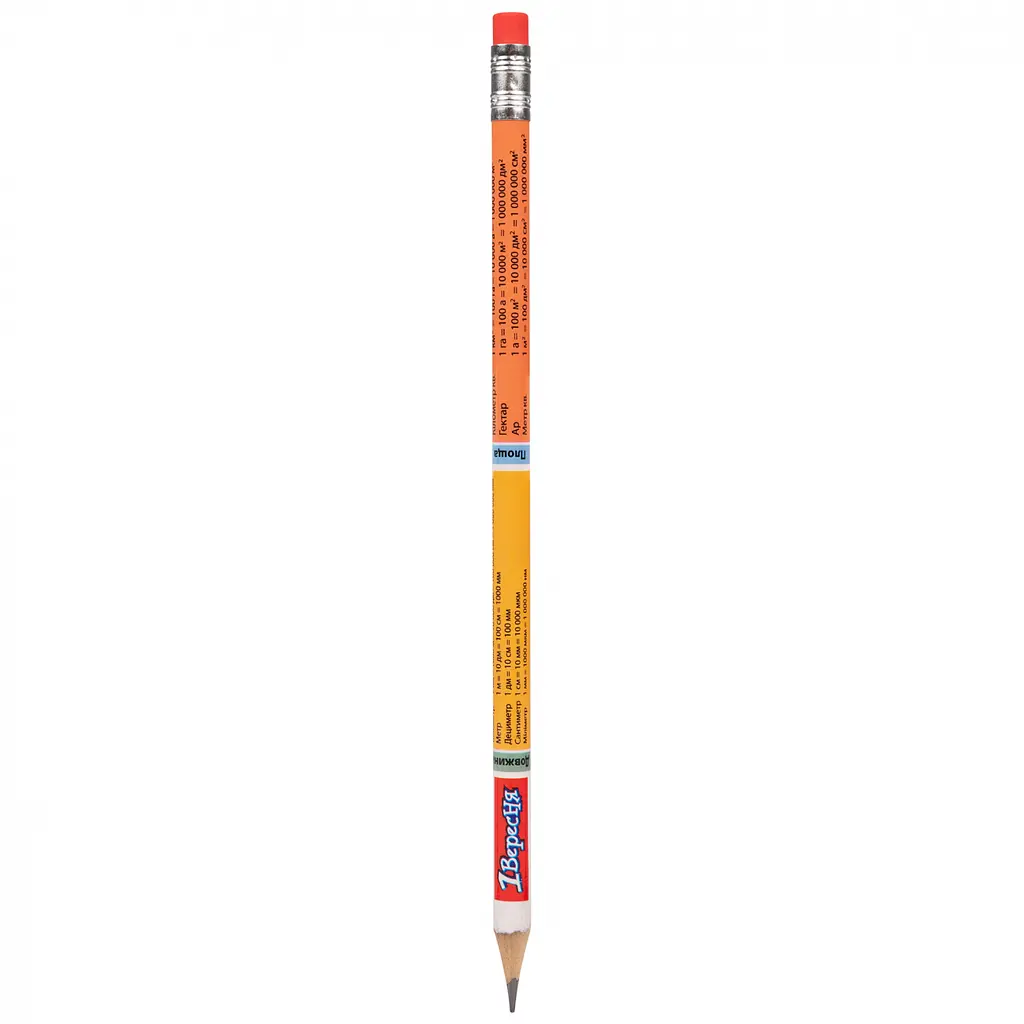 Набор чернографитных карандашей 1 Вересня Единицы измерения с ластиком 36 шт. (280474) - фото 3