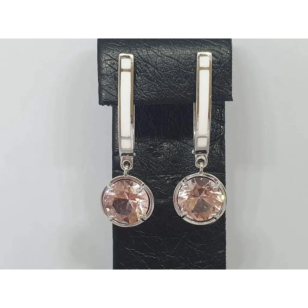 Срібні сережки Tango з нанокристалами. 430886А - фото 4