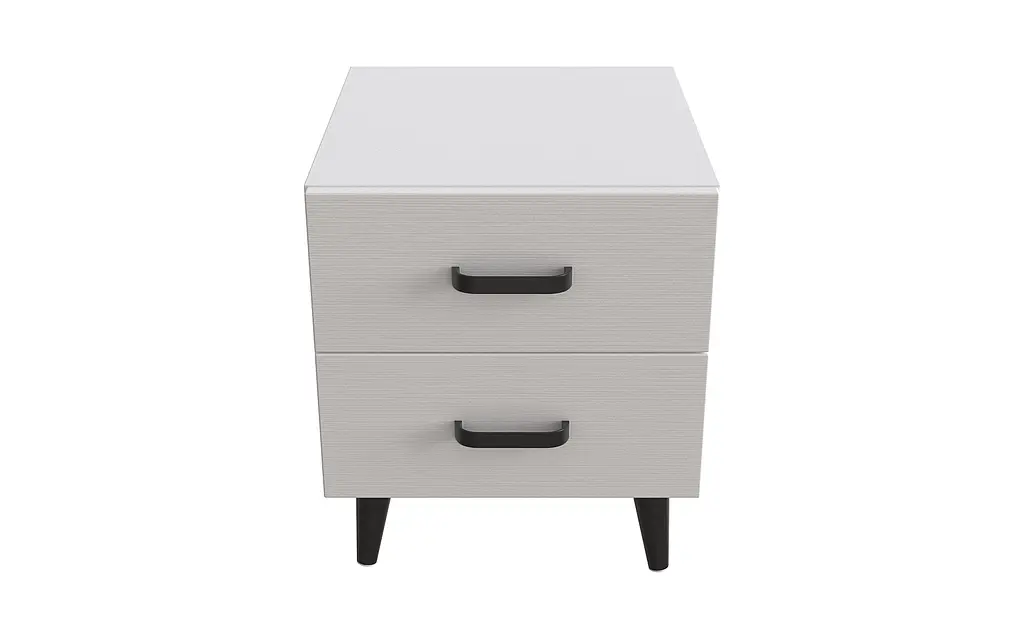 Тумба Вива 2 на конусных ножках Ferrum-decor 41x35x40 Черный металл ДСП Белый 16 мм (FRD-106815) - фото 3