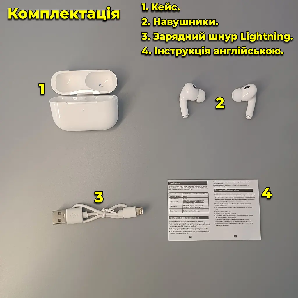 Бездротові навушники Pro 4 у великому кейсі. Bluetooth - фото 2