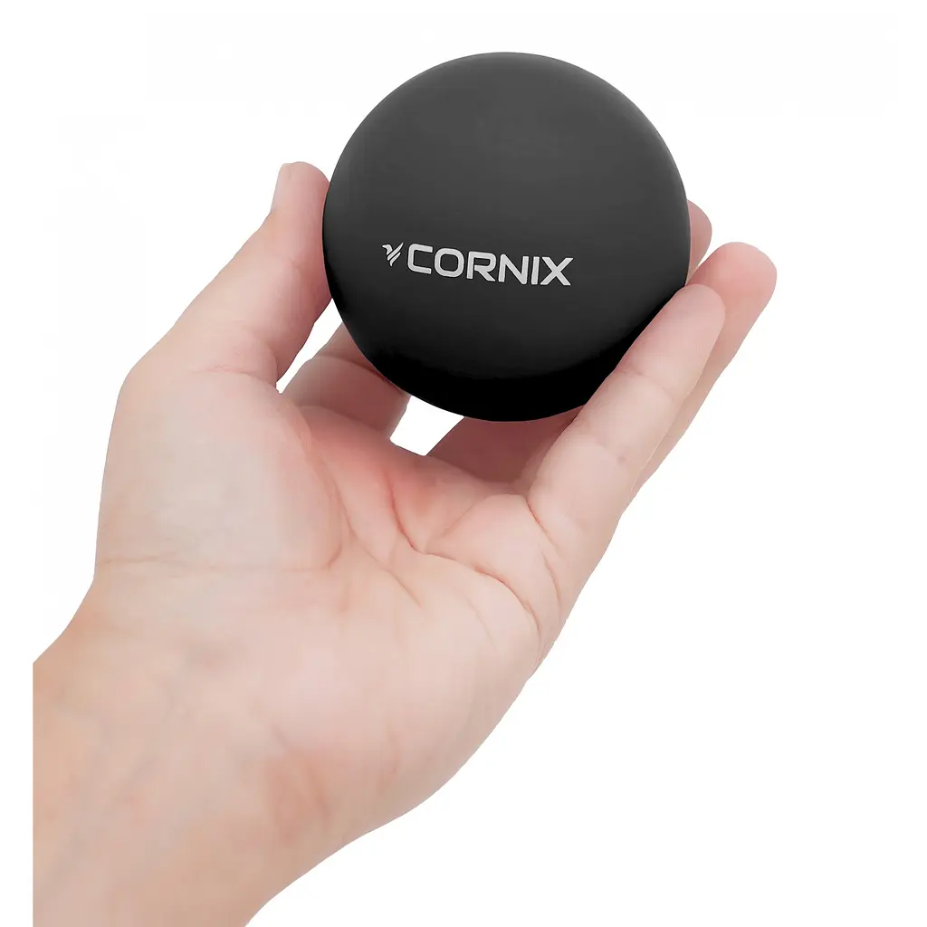Масажний м'яч Cornix Lacrosse Ball 6.3 см XR-0118 Black - фото 2