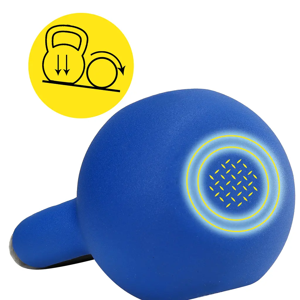 Гиря металева Cornix 12 кг з вініловим покриттям XR-0437 Blue/Black - фото 4