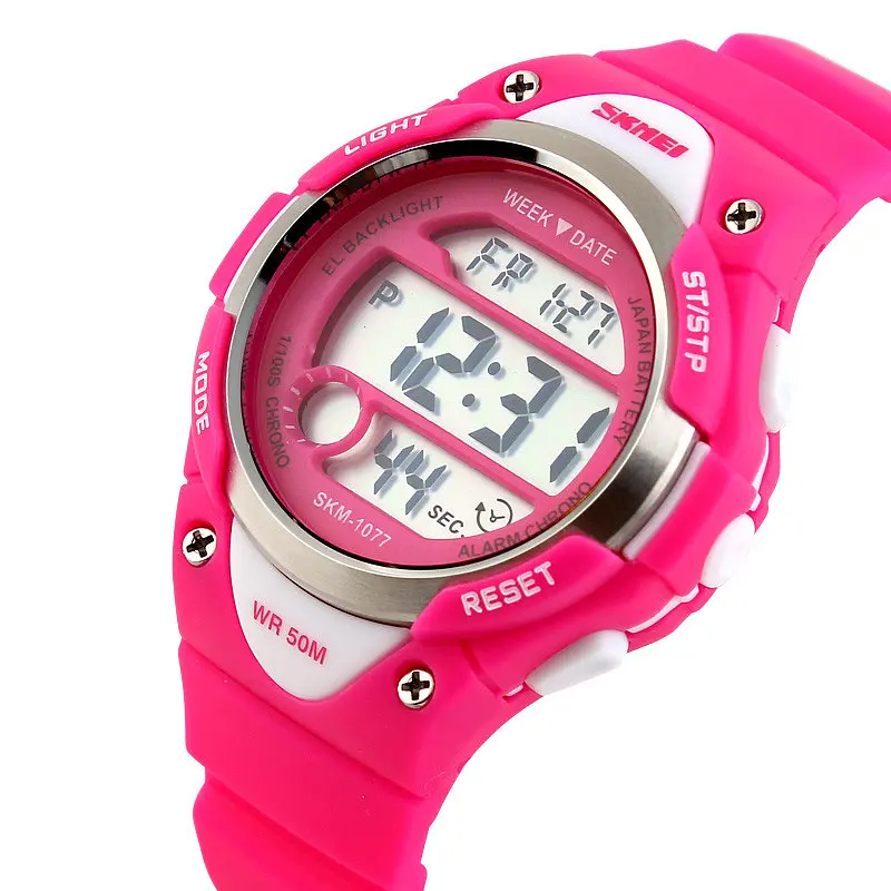 Дитячий наручний годинникSkmei 1077 Pink, 1077RS (15884) - фото 3