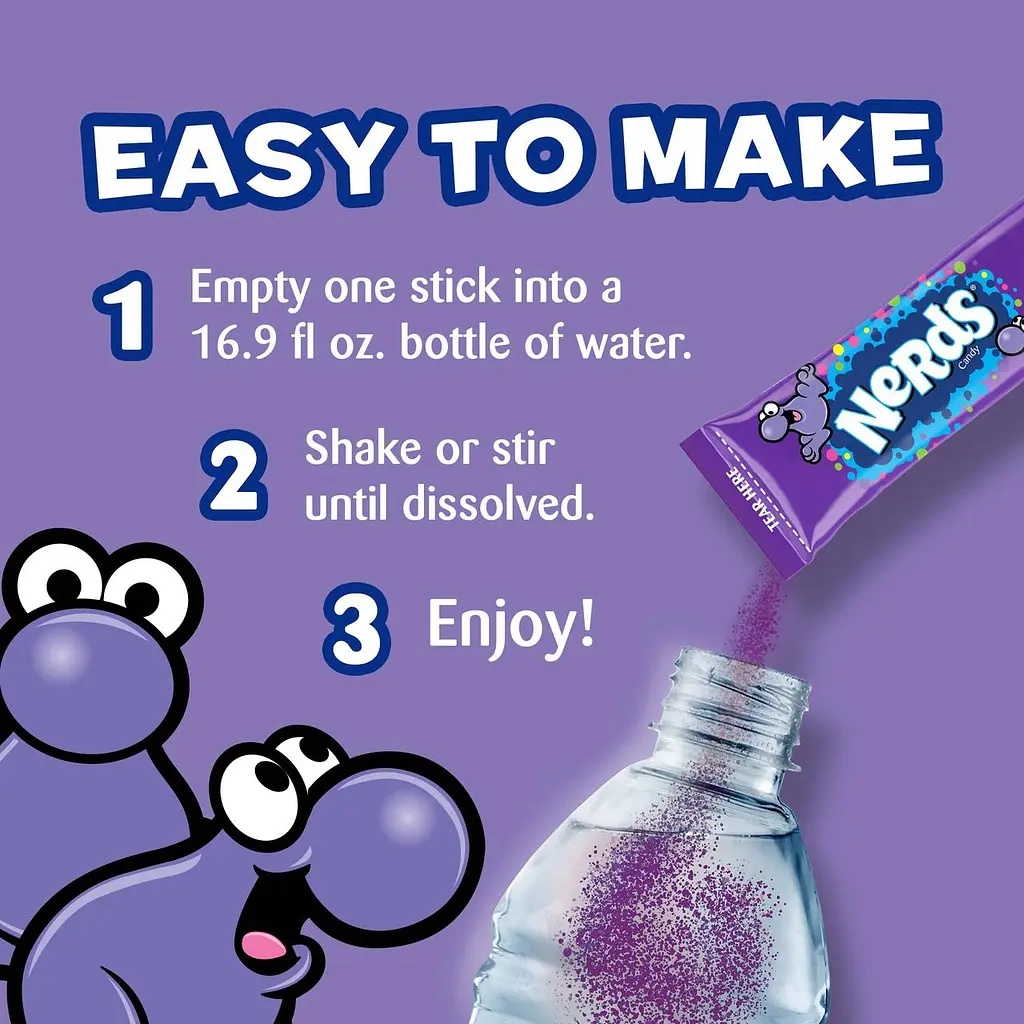 Порошковий напій Nerds PwdMix Grape 6 стіків 16.2 г - фото 3