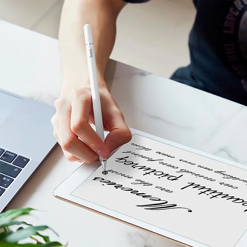 Стилус Hoco Fluent series universal capacitive pen GM103 місткісний білий - фото 3