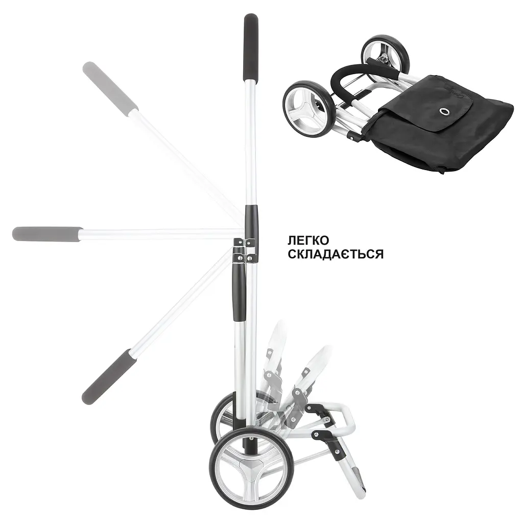 Сумка-візок ShoppingCruiser Foldable Black (604320) - фото 6