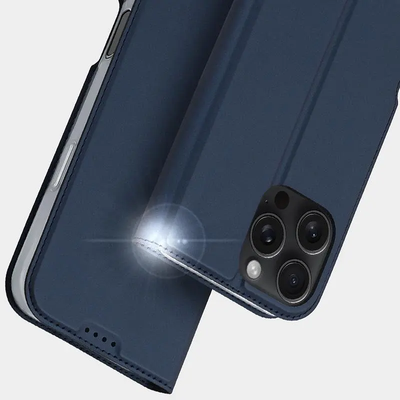 Чохол-книжка Dux Ducis з кишенею для візиток для Apple iPhone 16 Pro Max (6.9) Синій - фото 6