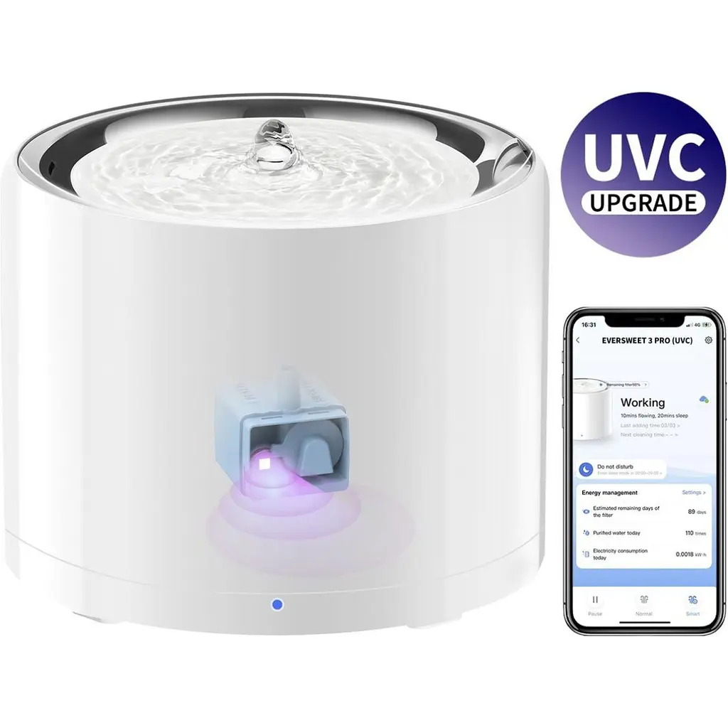 Поїлка для тварин Petkit Eversweet 3 Pro (UVC) Smart Pet Drinking Fountain (P4108-UVC) [107201] - фото 2