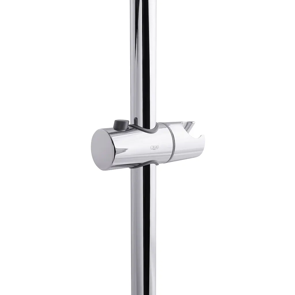 Душова стійка з тримачем універсальна Qtap Lepit 665 мм округла QTLEP82103OC Chrome Хром - фото 2