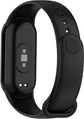 Силиконовый ремешок для XiaomiBand 8 Black Черный - фото 2