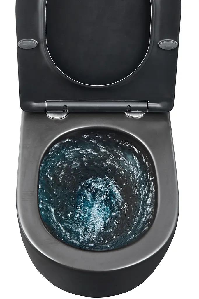 Подвесной унитаз Mixxus Premium Bevel-0301-T3 Black 515x355x365 мм, система смыва Tornado 3.0 MP6595, Черный матовый - фото 2