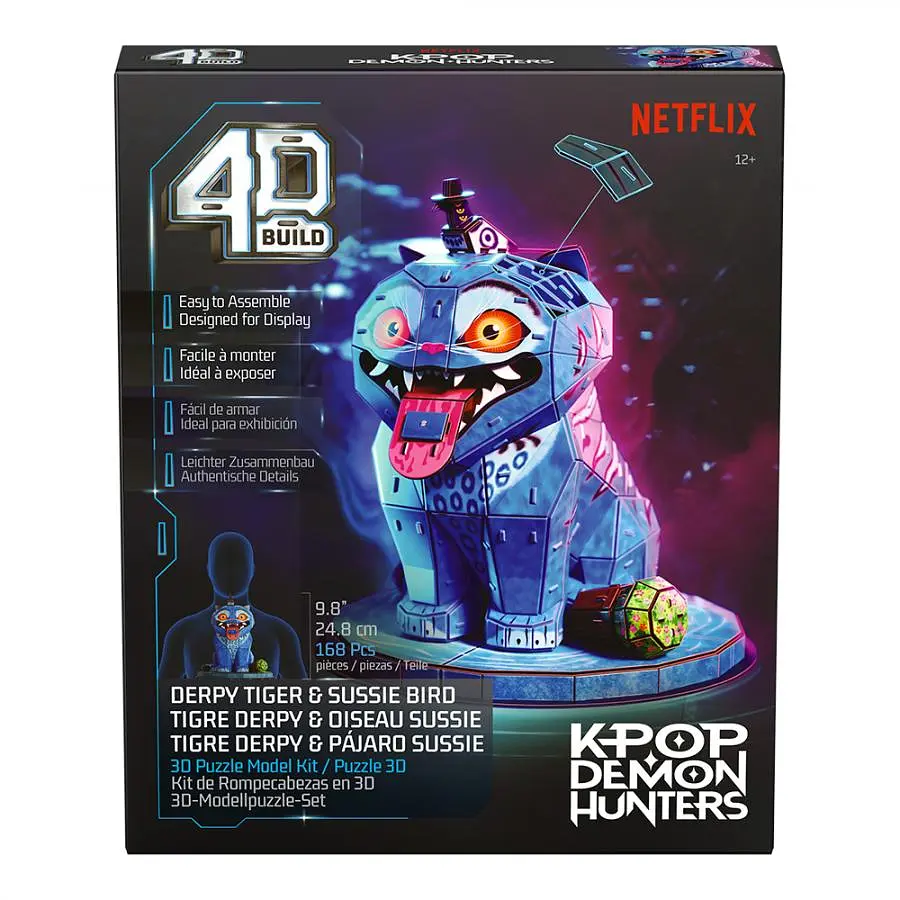 Пазл для створення 3D-моделі Spin Master Кейпоп-мисливиці на демонів: тигр Дерпі та сорока Сюзі 168 деталей (SM47184/6077589) - фото 2