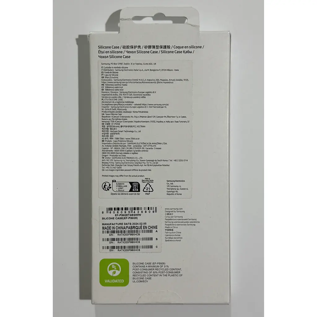 Оригінальний силіконовий чохол Samsung Silicone Case для Samsung Galaxy S24 Ultra (S928) Light Green EF-PS928TGEGWW - фото 4