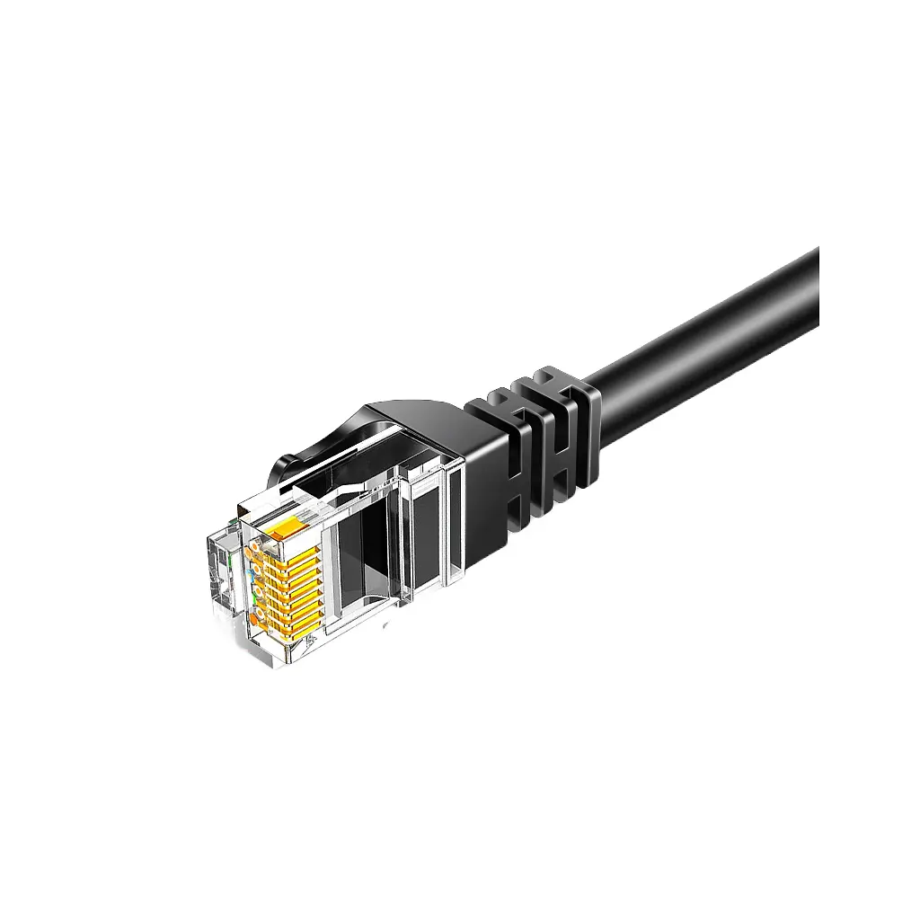 Патч-корд Essager 15 м UTP Cat. 6 RJ-45 TopSpeed Ethernet Round Cable чорний (EXCWXY-JSE01) - фото 3