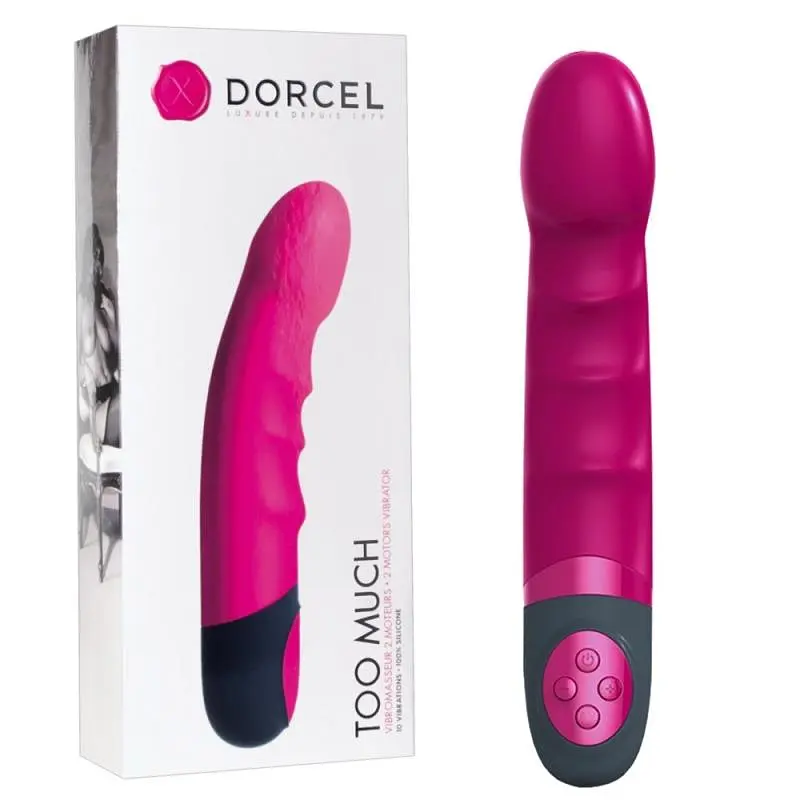 Вібратор для точки G Dorcel Too Much 22 см фуксія - фото 4