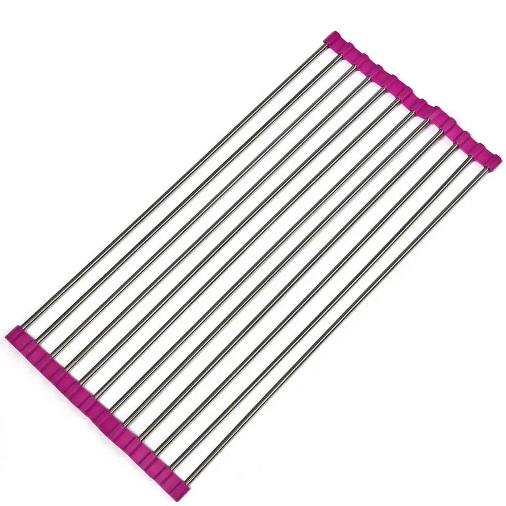 Сушилка для посуды на мойку (раковину) Kitchen Drainboard (Розовая) сушка посуды на раковине (ST) - фото 5
