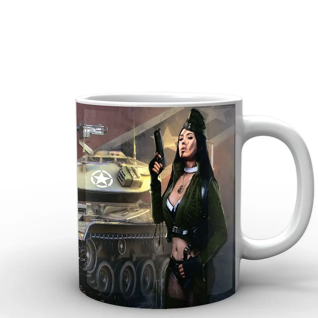 Кухоль GeekLand World of Tanks дівчина WT.02.015 330 мл білий - фото 3