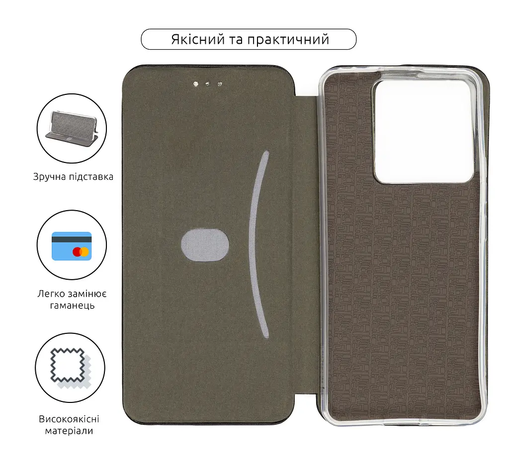 Чехол-книжка для Xiaomi Redmi Note 13 Pro 5G Poco X6 5G, G-Case, черный, кожаный чехол-книга из экокожи (PU) и TPU, с магнитом, с подставкой и вместительным кардхолдером, противоударный, защита всего корпуса, ArmorStandart (ARM71847) - фото 3