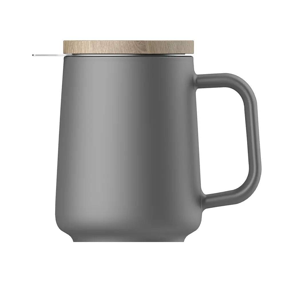 Чашка-заварник U Brewing Mug Wood, 500 мл - Жовтий - фото 6