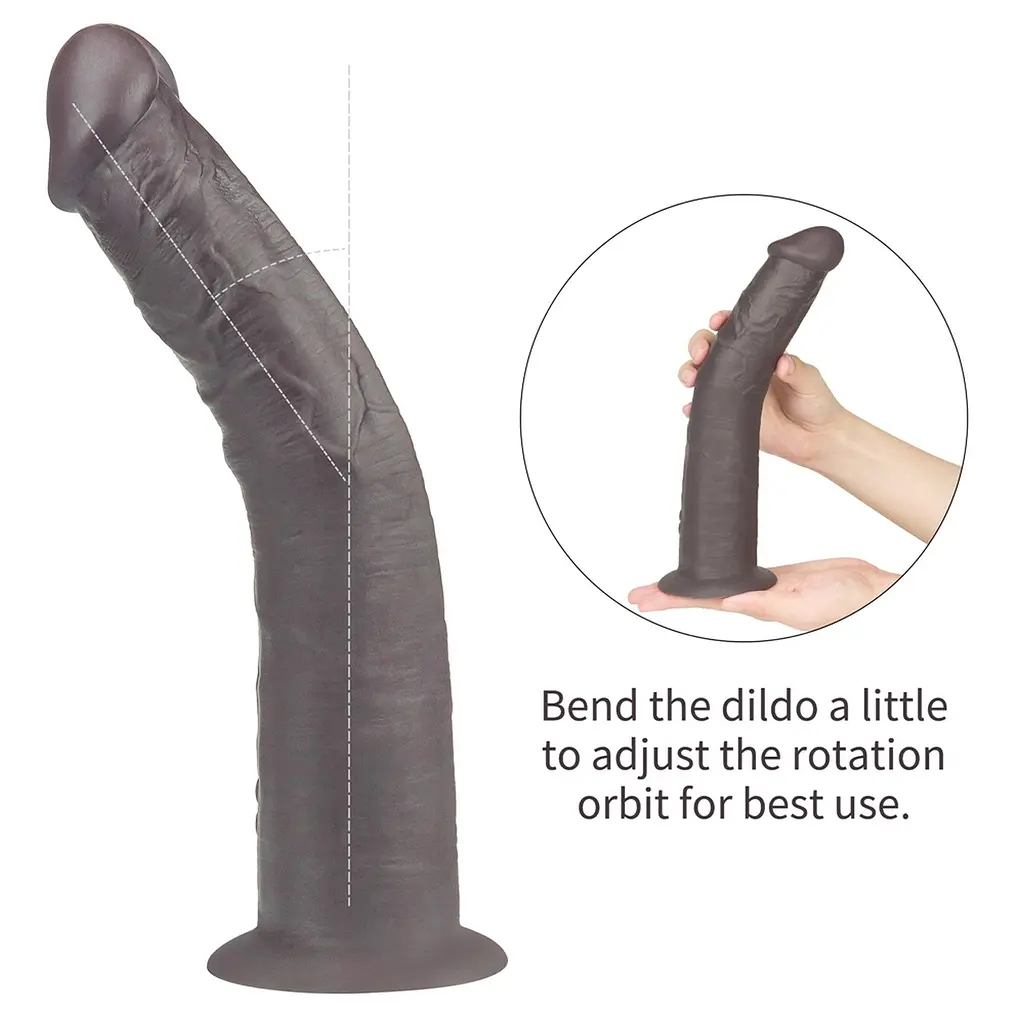 Вибратор Lovetoy Dual-Layered Silicone Nature Cock 10apos;apos; 25.3 см (черный) - фото 17