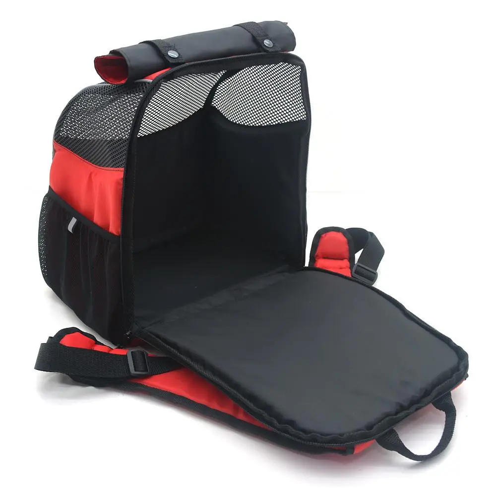 Рюкзак для переноски кошек и собак Zoo-hunt Турист №0 16 х 26 х 30 см красный - фото 5