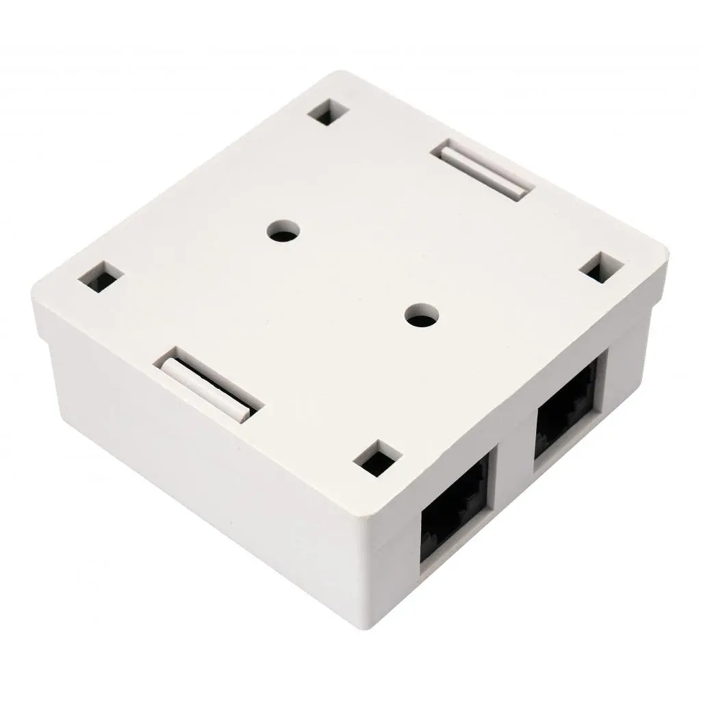 Комп'ютерна розетка RJ45x2 UTP cat.5e 8P8C Vinga (VCPRJ45O2) - фото 3