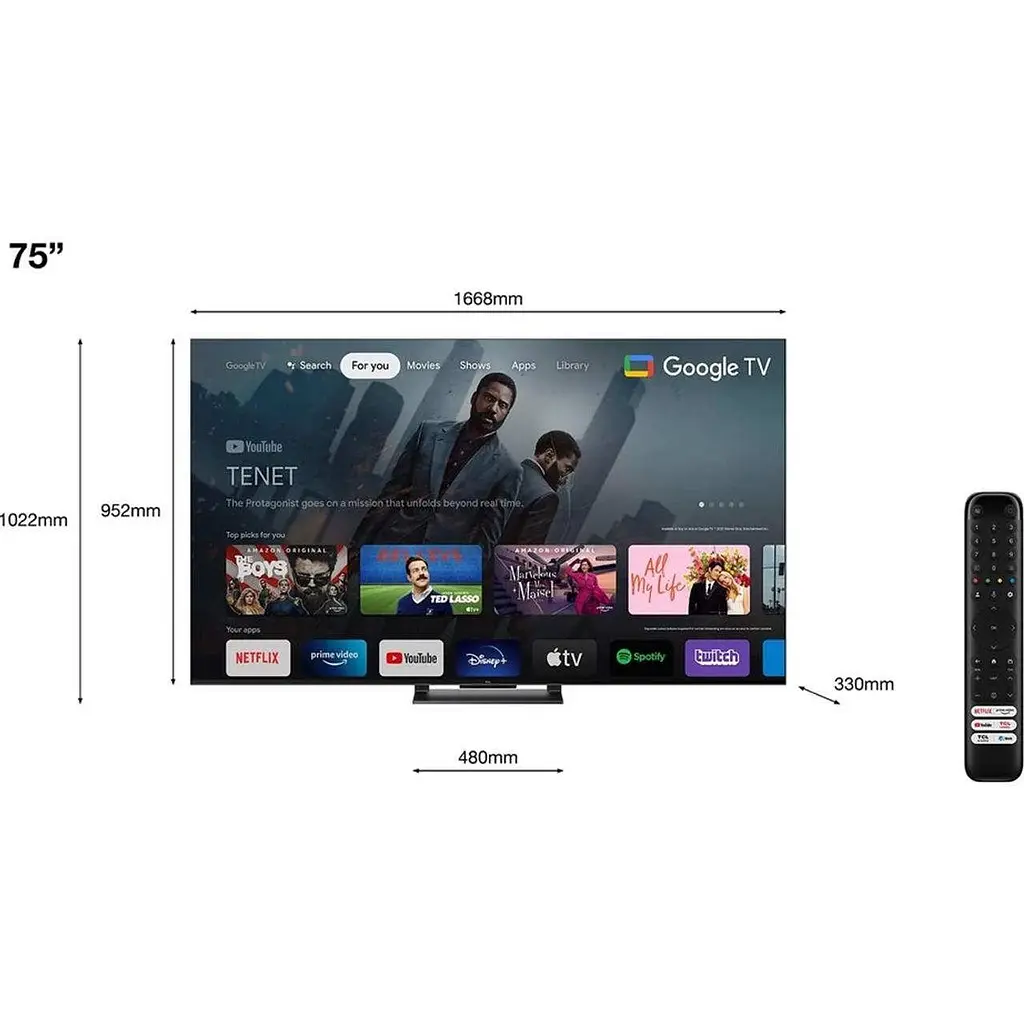 Телевізор TCL 75C745 - фото 10