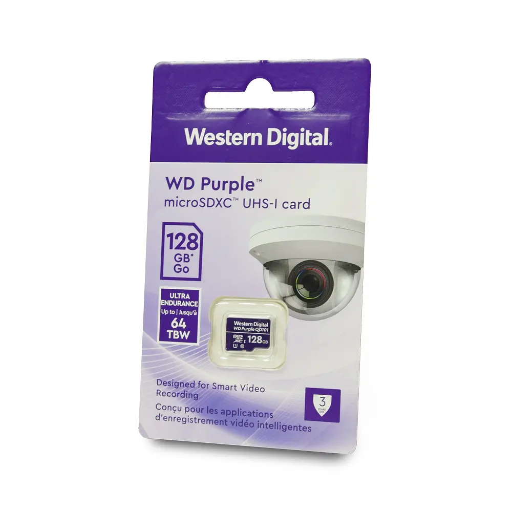 Карта пам'яті спеціалізована для відеоспостереження Western Digital MICRO SDXC 128GB UHS-I WDD128G1P0C WDC - фото 2