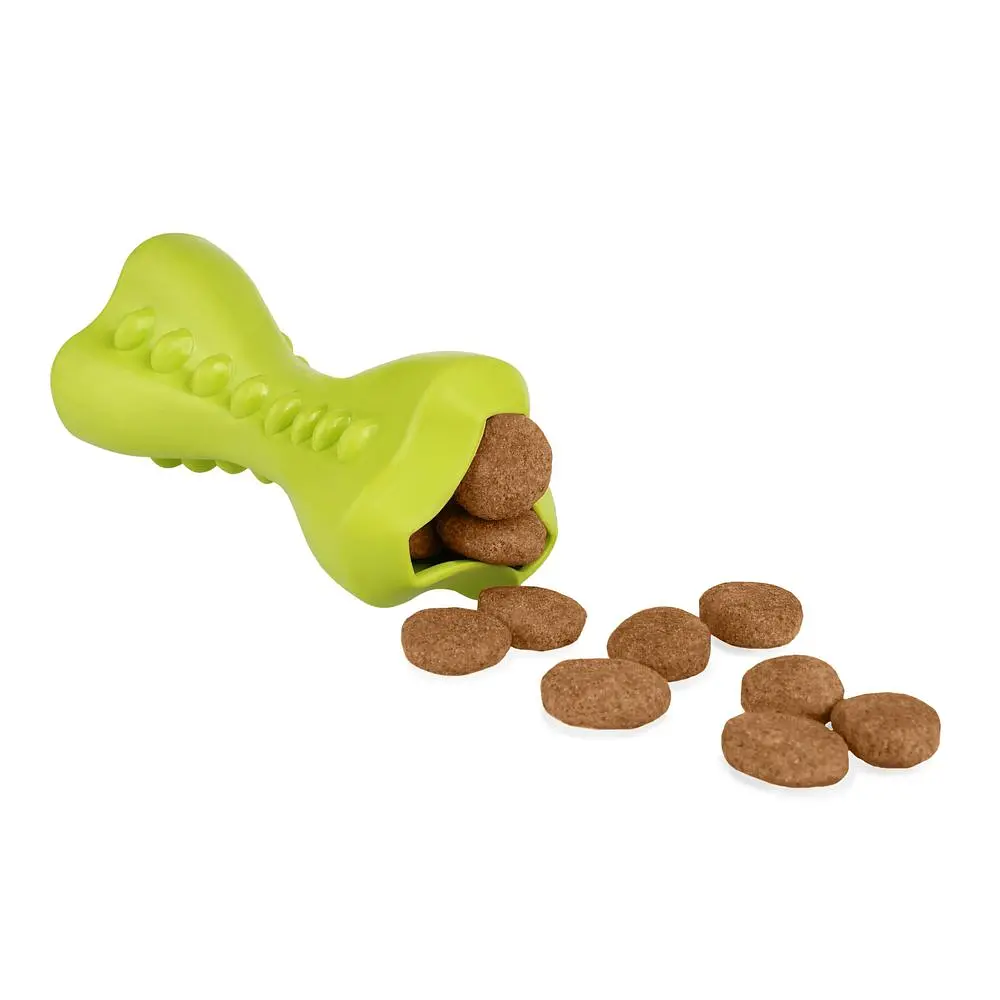 Іграшка для собак BronzeDog SMART мотиваційна Кость 12 х 5 см салатова - фото 4