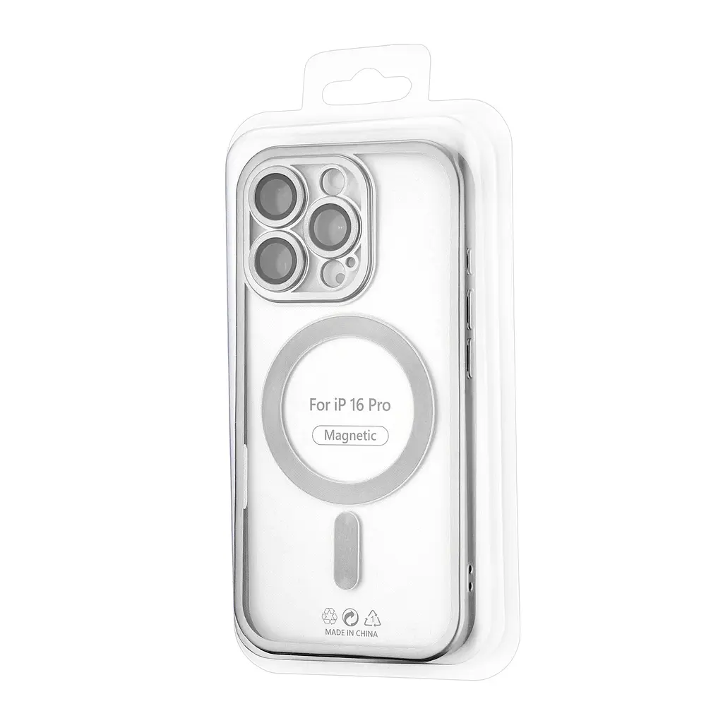 Чохол Ductil Metallic Edge with MagSafe (Protected Camera & Lens) iPhone 16 Pro Silver - фото 2