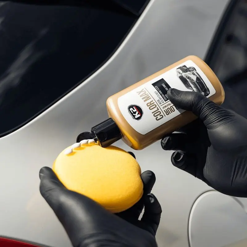 Поліроль для кузова крем K2 Color Max 250ml приховує подряпини та підсилює колір Білий (K020Wite) - фото 4