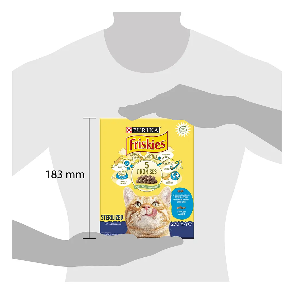 Уцінка. Сухий корм для стерилізованих котів Friskies з лососем та овочами 270 г - фото 3
