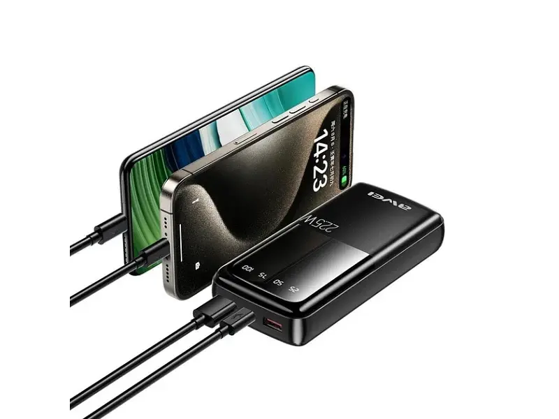 Зовнішній акумулятор (Power Bank) Awei P13K 20000mAh PD 20W QC22.5W Black - фото 4
