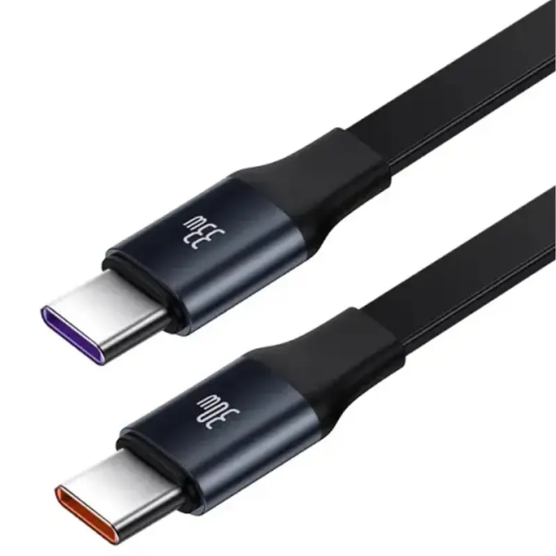 АЗП Baseus Enjoyment PD33W with retractable cables (2USB-C) (C00035500111) Black - фото 3