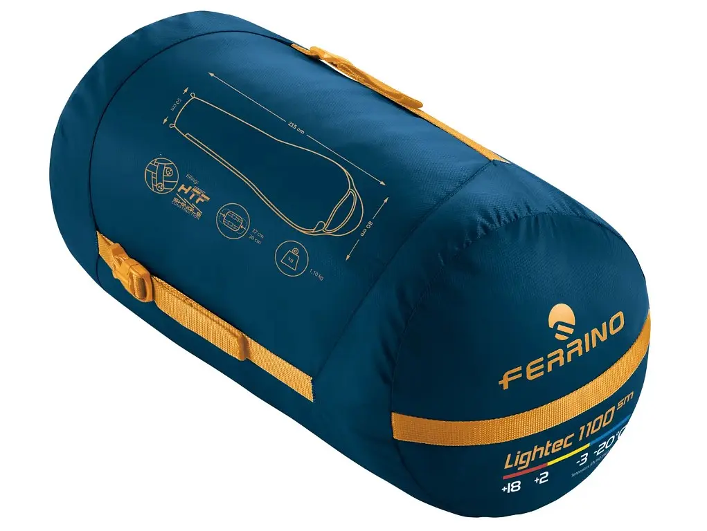 Спальний мішок Ferrino Lightec SM 1100/-3°C Blue/Yellow Left (86650IBB) - фото 2