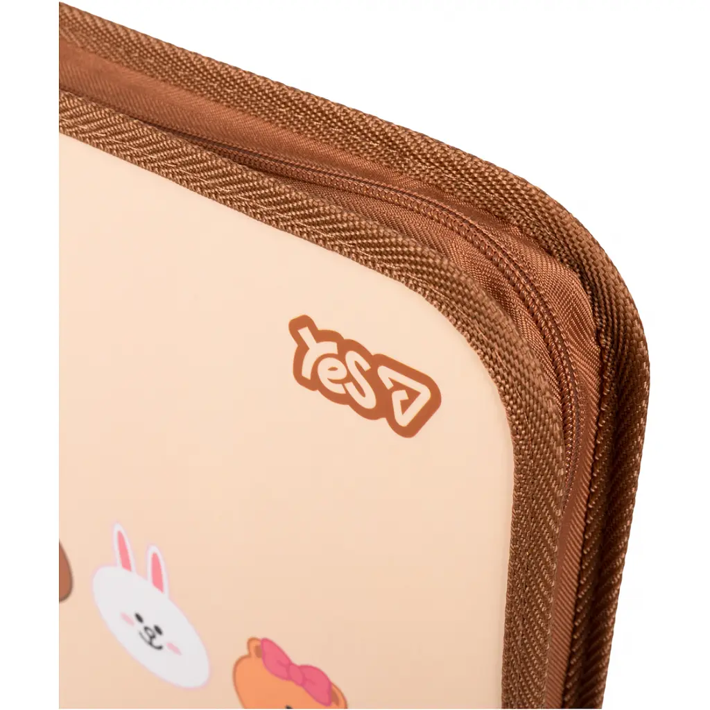 Папка факультативна пластикова Yes Line Friends А4 на блискавці з кишенею (492470) - фото 5