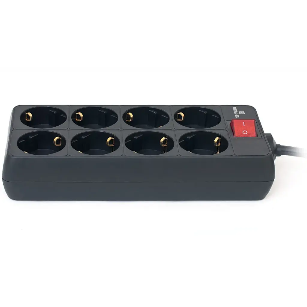 Мережевий фільтр живлення REAL-EL RS-8 Protect 5m, black (EL122300024) - фото 5