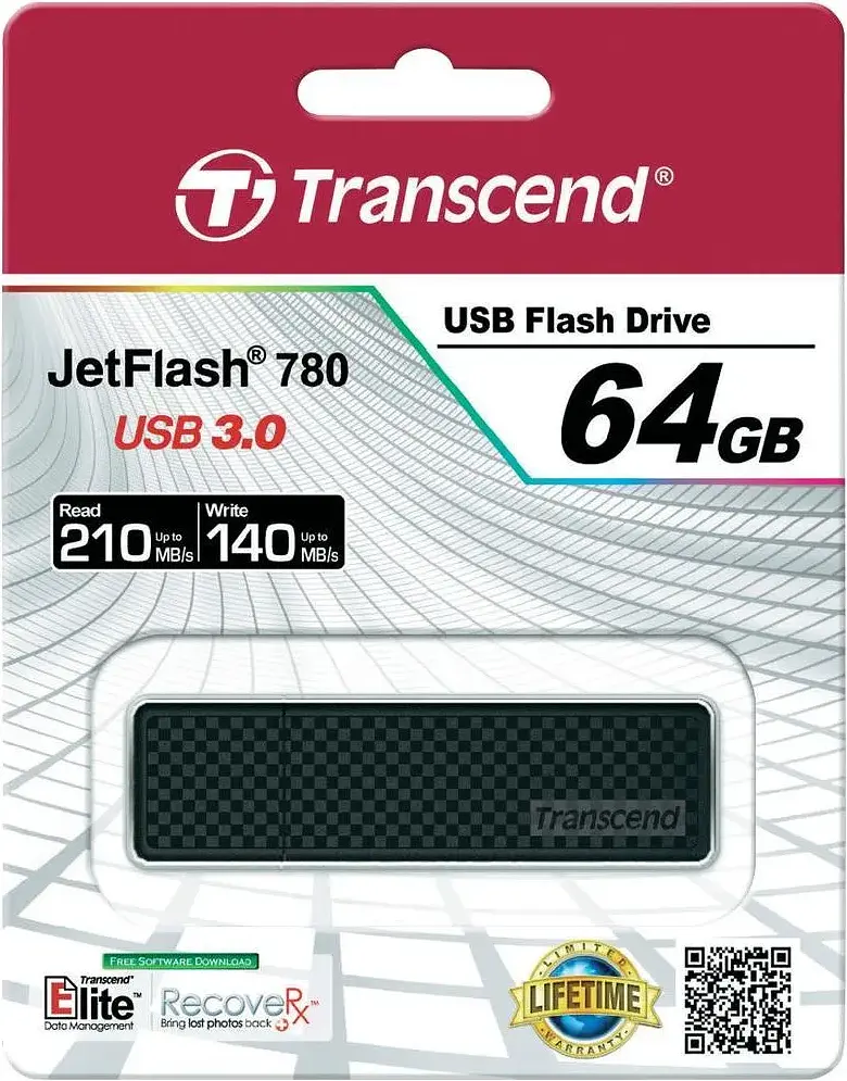 USB Flash накопичувач Transcend 64GB JetFlash 780 USB 3.0 black (TS64GJF780) - фото 3