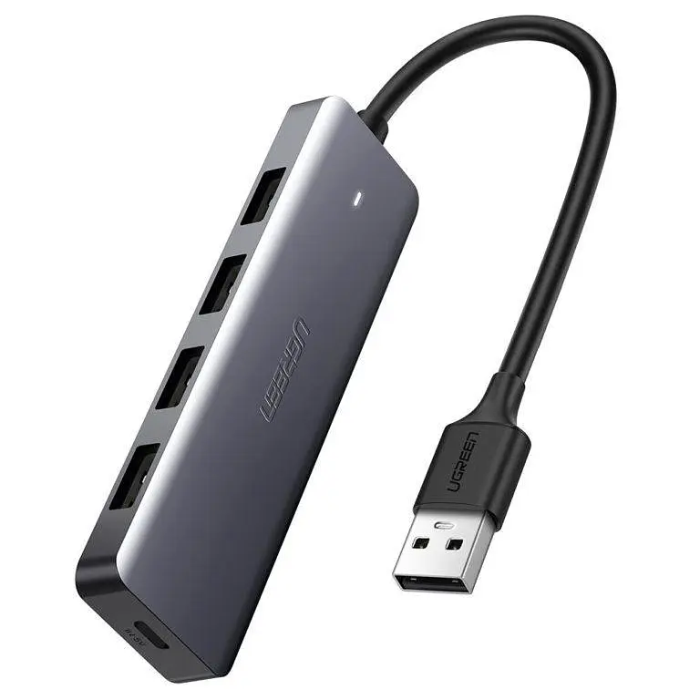 Хаб - концентратор UGREEN CM219 4-Port USB 3.0 Hub + Powered by Micro-USB (UGR-50985) UGR-50985