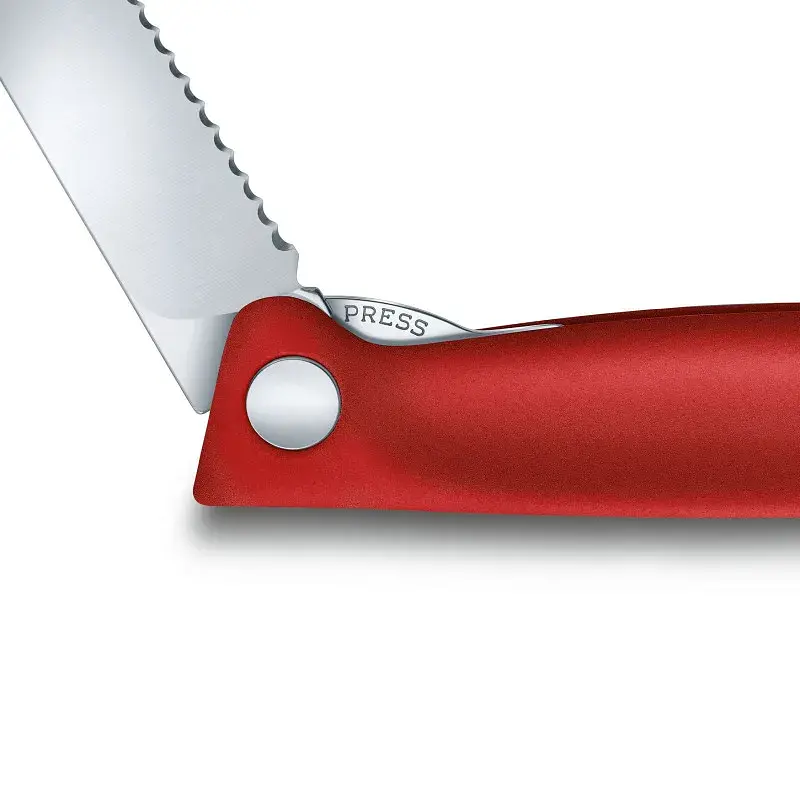 Кухонний ніж Victorinox SwissClassic Foldable Paring 11 см Serrated Red (6.7831.FB) - фото 4