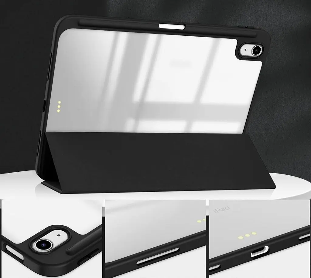 Чохол Primolux Transparent для планшета Apple iPad 11" (A16) 2025 (A3354 / A3355 / A3356) - Black/Clear - фото 7