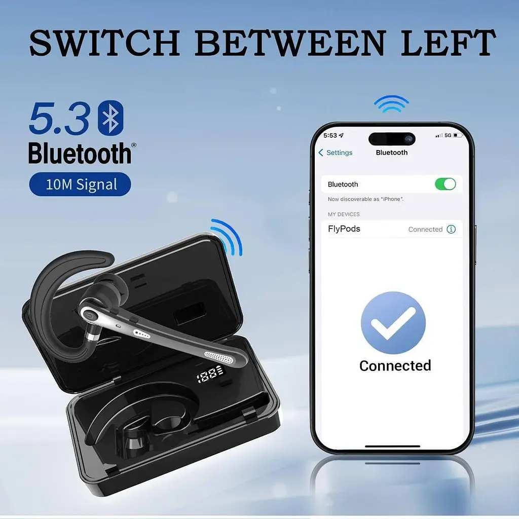 Професійна Bluetooth-гарнітура C1 Pro чорний - фото 3