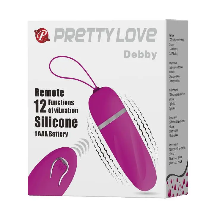 Віброяйце Pretty Love Debby Remote 7.5 см рожевий - фото 7