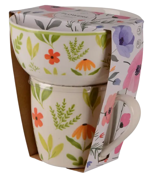 Набір для сніданку Limited Edition Flowers Green, 2 предмети - фото 4
