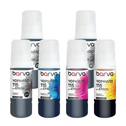 Комплект чорнил Epson 115, Black / Photo Black / Grey / Cyan / Magenta / Yellow, 6x70 мл, пігментні Barva teh0027566