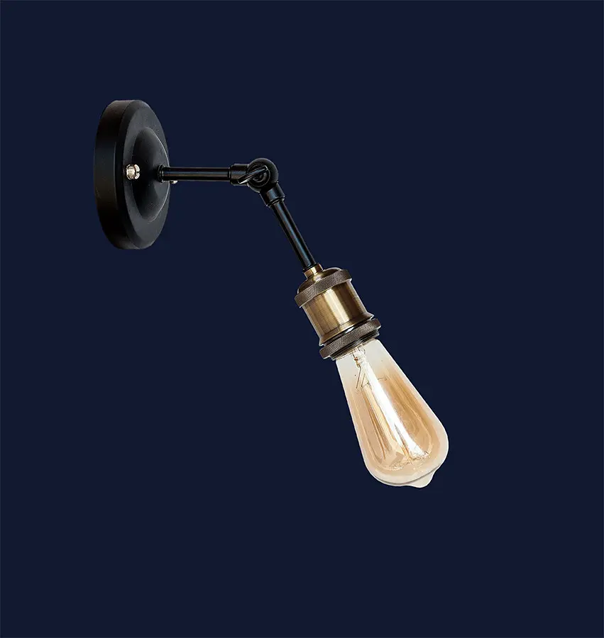 Бра настенное Levistella 752WF1103-1 E27 60W черный бронзовый цоколь для дома и зала - фото 2
