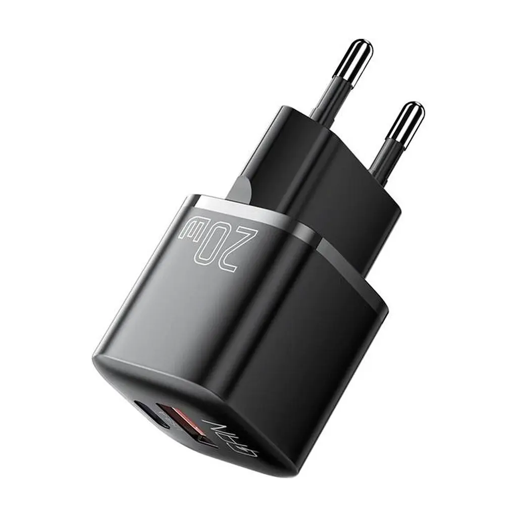 Зарядний пристрій Essager 1xUSB + 1xUSB-C PD20W GaN (ECTAC-HMB01-P) - фото 2