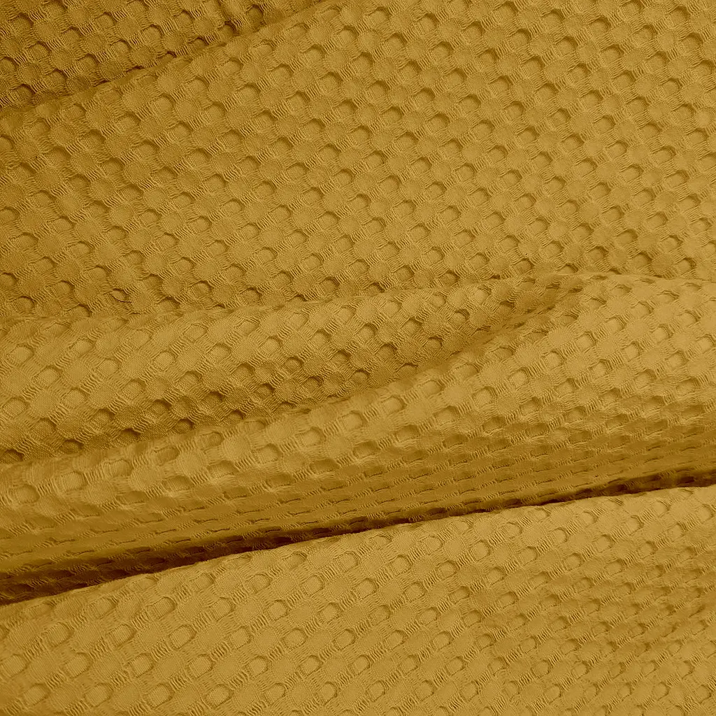 Плед покривало Cosas Curcuma Waffle Weave 240х260 см (Blanket_23Curcuma_WaffleWeave_240x260) - фото 4